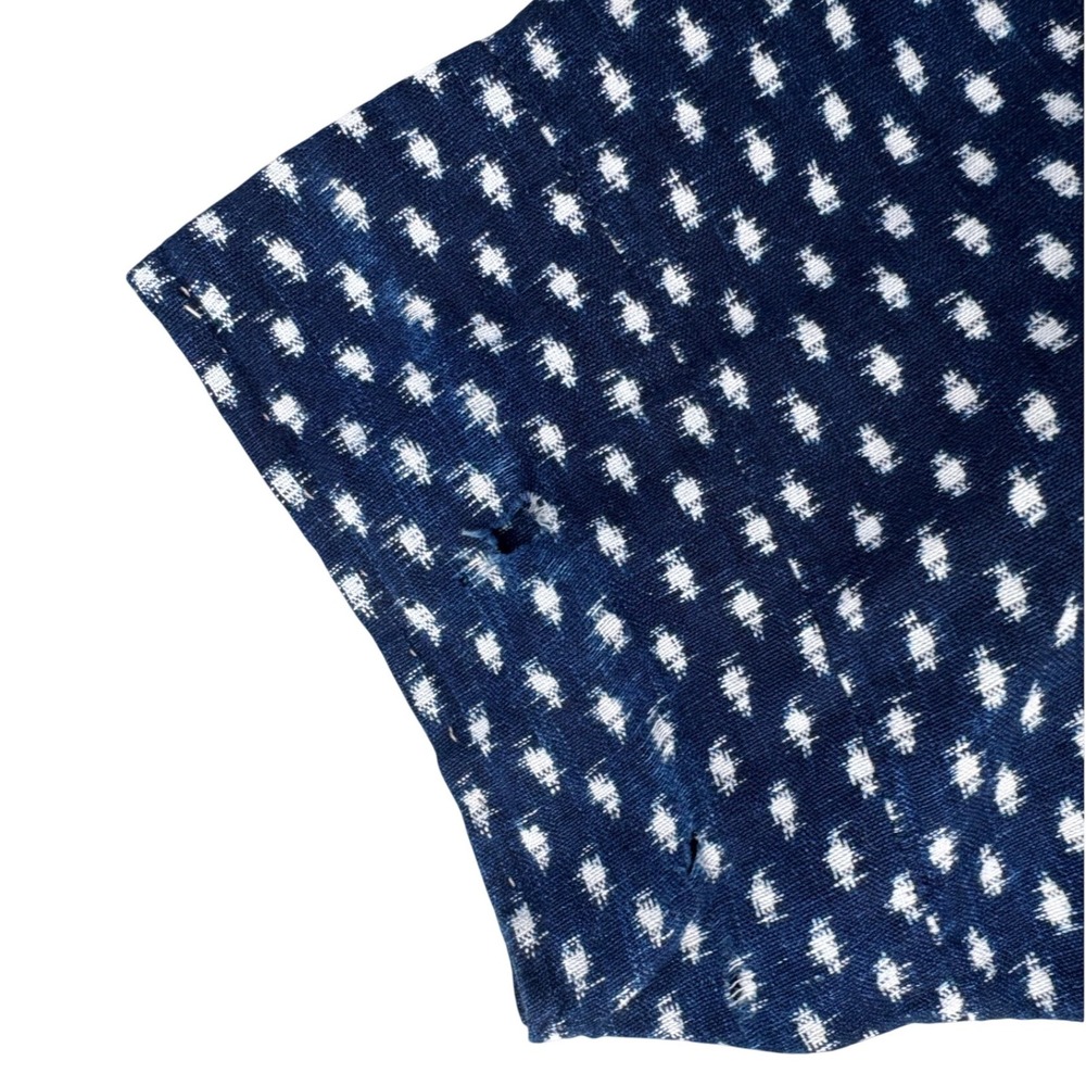 Vintage Japanese Indigo White Dotted‎ Kimono Jacket Haori Relaxed Fit Tie Front - Picture 11 of 11